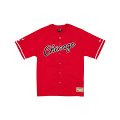 Chicago Bulls Hardwood Classics Scarlet Button-Up T-Shirt