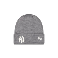 New York Yankees Heather Gray Basic Cuff Knit Beanie Hat
