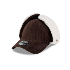 New Era Cap Brown Corduroy Dog Ear 9FORTY Adjustable Hat