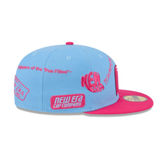 Mexico Baseball New Era Anniversary Logos Sky Blue 59FIFTY Fitted Hat