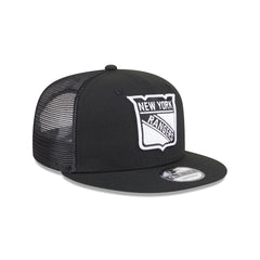 New York Rangers Black 9FIFTY Trucker Hat