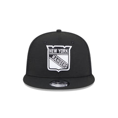 New York Rangers Black 9FIFTY Trucker Hat
