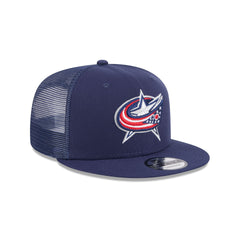 Columbus Blue Jackets Team Tag 9FIFTY Trucker Hat