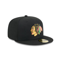 Chicago Blackhawks Rear Wordmark 59FIFTY Fitted Hat