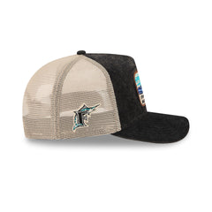 Miami Marlins Vintage Landscape 9FIFTY A-Frame Trucker Hat
