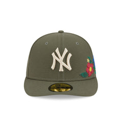 New York Yankees Tonal Florals Olive 59FIFTY Fitted Hat
