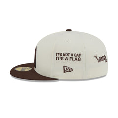 Mexico Baseball New Era Anniversary Logos Brown Visor 59FIFTY Fitted Hat