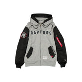 Alpha Industries x Toronto Raptors Gray MA-1 Full Zip Fleece Jacket
