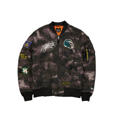 Alpha Industries x Philadelphia Eagles Black Camo MA-1 Bomber Jacket