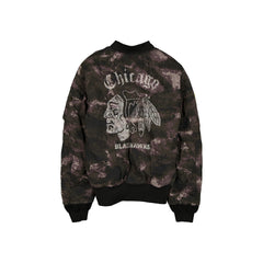 Alpha Industries x Chicago Blackhawks Black Camo MA-1 Bomber Jacket