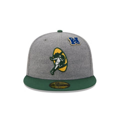 Green Bay Packers Heather Gray Wool 59FIFTY Fitted Hat