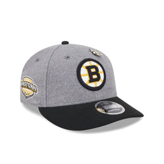 Boston Bruins Heather Gray Wool Low Profile 9FIFTY Snapback Hat