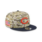 Chicago Bears 2025 Salute to Service Fan Gear 9FIFTY Snapback Hat