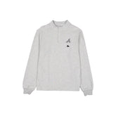Atlanta Braves Logo Essentials Heather Gray Quarter Zip