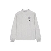 New York Yankees Logo Essentials Heather Gray Quarter Zip