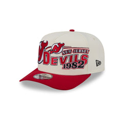 New Jersey Devils Chrome White Classic 9FIFTY A-Frame Snapback Hat