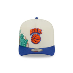 New York Knicks 1946-1963 Hardwood Classics Chrome White 9FIFTY A-Frame Snapback Hat