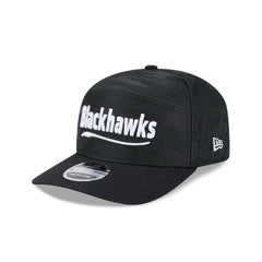 Chicago Blackhawks Black Camo Split Panel 9SEVENTY Stretch-Snap Hat