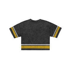 Los Angeles Lakers Women's Vintage Stripe Cropped T-Shirt