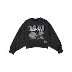 Las Vegas Raiders Women's Throwback Cropped Washed Crewneck