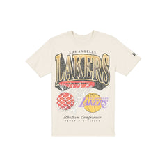 Los Angeles Lakers Sport Classics Distressed Print Chrome T-Shirt