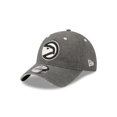Atlanta Hawks Washed Black Cotton 9TWENTY Adjustable Hat