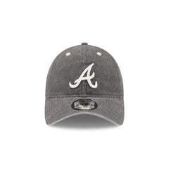 Atlanta Braves Washed Black Cotton 9TWENTY Adjustable Hat