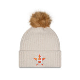 Houston Astros Women's Sandy Linen Pom Knit Hat