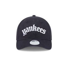 New York Yankees Gothic Font Women's 9FORTY M-Crown Snapback Hat