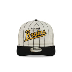 Boston Bruins Chrome White Pinstripe 19TWENTY Snapback Hat