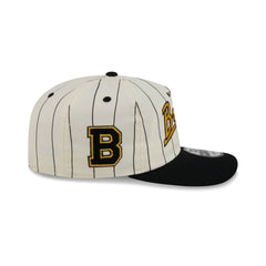 Boston Bruins Chrome White Pinstripe 19TWENTY Snapback Hat