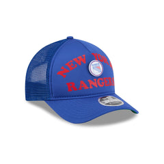 New York Rangers Button 9FORTY M-Crown A-Frame Trucker Hat