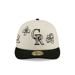 Colorado Rockies Floral Outline 59FIFTY Fitted Hat