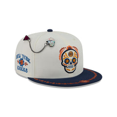 New York Knicks Day of the Dead Chrome White 59FIFTY Fitted Hat