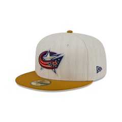 Columbus Blue Jackets Chrome Herringbone 59FIFTY Fitted Hat