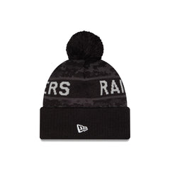 Las Vegas Raiders 2026 Salute to Service Pom Knit Hat