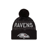 Baltimore Ravens 2026 Salute to Service Pom Knit Hat