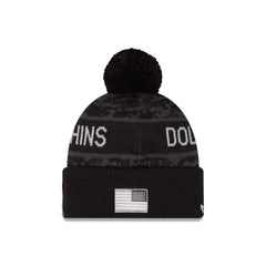 Miami Dolphins 2026 Salute to Service Pom Knit Hat