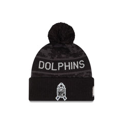 Miami Dolphins 2026 Salute to Service Pom Knit Hat
