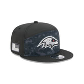 Baltimore Ravens 2026 Salute to Service Split Panel 9FIFTY Snapback Hat