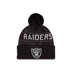 Las Vegas Raiders 2026 Salute to Service Kids Pom Knit Hat
