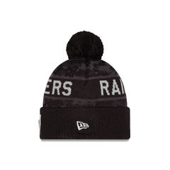 Las Vegas Raiders 2026 Salute to Service Kids Pom Knit Hat