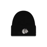 Chicago Blackhawks Cashmere Black Cuffless Knit Beanie Hat