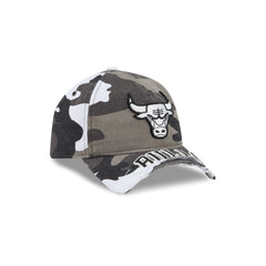 Chicago Bulls Washed Camo 9FORTY A-Frame Unstructured Cut-Off Visor Snapback Hat