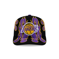 Nice Kicks x Los Angeles Lakers Y2K Flames 9FIFTY Original Fit Snapback Hat