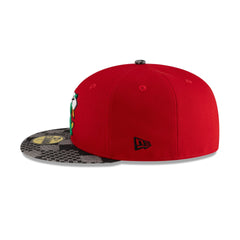 Chicago Blackhawks Scarlet Black Denim 59FIFTY Fitted Hat