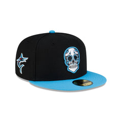 Miami Marlins Sugar Skull 59FIFTY Fitted Hat