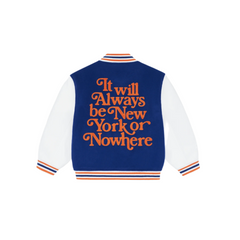 New York or Nowhere x New York Mets Youth Light Royal Varsity Jacket