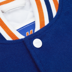 New York or Nowhere x New York Mets Light Royal Motto Varsity Jacket