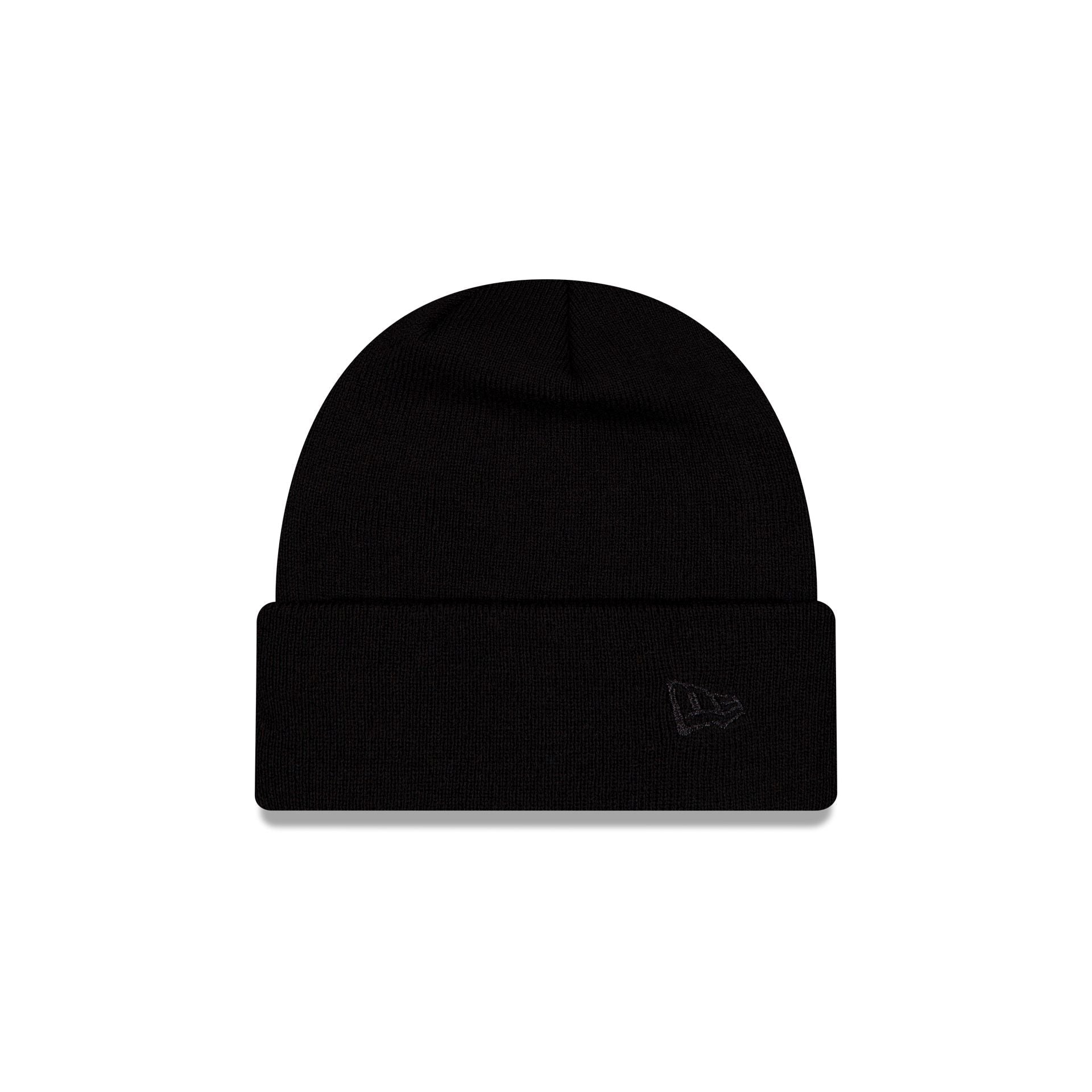 New Era Cap All Black Basic Cuff Knit Beanie Hat